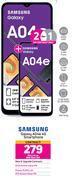 Game 2 x samsung galaxy a04e 4g smartphone-on red flexi 140 + on promo 75 offer
