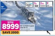Game Samsung 58 cu7000 crystal uhd 4k tv offer