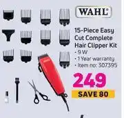 Game Wahl 15 piece easy cut complete hair clipper kit offer