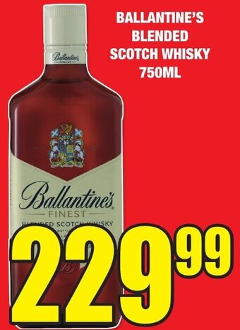 Boxer Liquors BALLANTINE'S BLENDED SCOTCH WHISKY 750ML offer