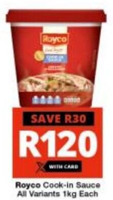 Checkers Royco Cook-in Sauce All Variants 1kg Each offer