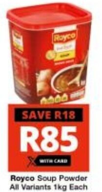 Checkers Royco Soup Powder All Variants 1kg Each offer