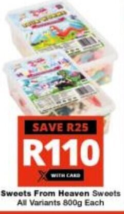 Checkers Sweets From Heaven Sweets All Variants 800g Each offer