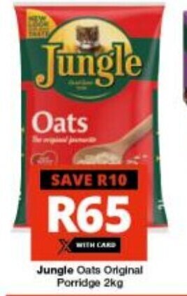 Checkers Jungle Oats Original Porridge 2kg offer