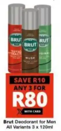 Brut Deodorant for Men All Variants 3 x 120ml