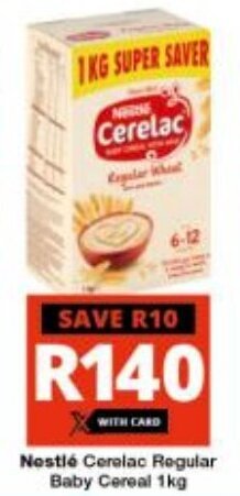 Checkers Nestlé Cerelac Regular Baby Cereal 1kg offer