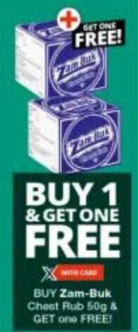 BUY Zam-Buk Chest Rub 50g & GET one FREE!