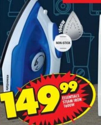 Shoprite ESSENTIALS STEAM IRON 1600W offer