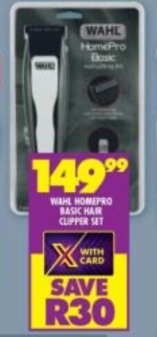 Shoprite WAHL HOMEPRO BASIC HAIR CLIPPER SET offer