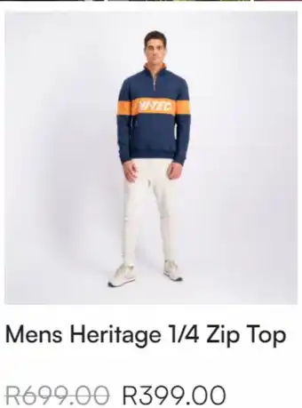 Hi-Tec Mens heritage 1/4 zip top offer