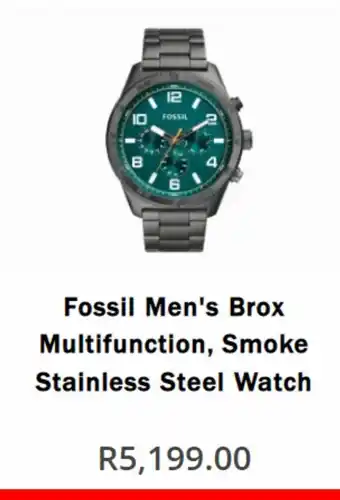 Watch Republic Fossil men's brox multifunction, smoke stainless steel watch offer