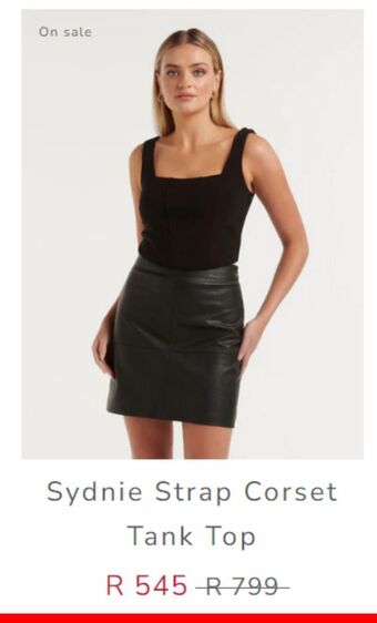 Sydnie strap corset tank top