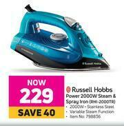 Game Russell Hobbs Power 2000W Steam & Spray Iron (RHI-2000TR) offer