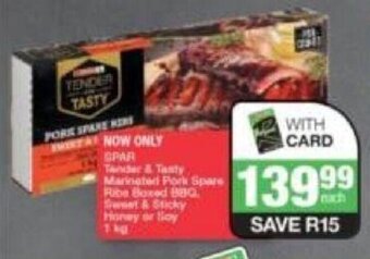 Spar Spar Tender & Tasty offer