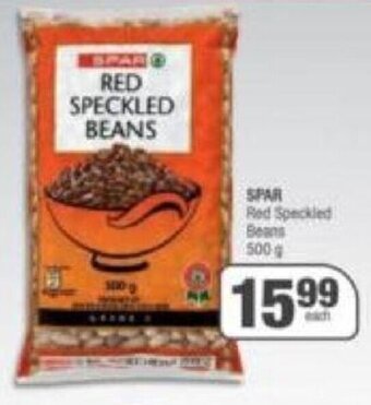 Spar Spar Red Speckled Beans 500g offer
