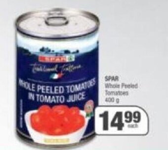 Spar Whole Peeled Tomatoes 400g