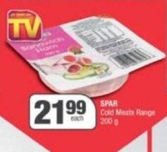 Spar SPAR Cold Meats Range 200 g offer