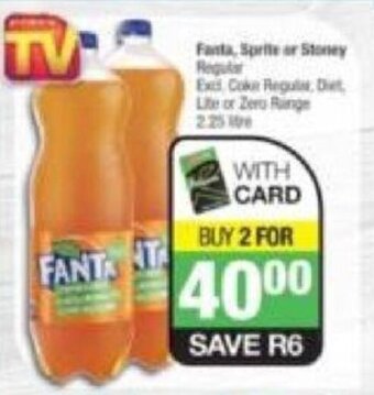 Spar Fanta, Sprite or Stoney offer