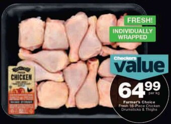 Checkers Farmer's Choice Fresh 16-Piece Chicken Drumsticks & Thighs offer