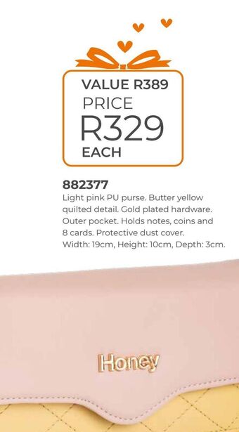 Light pink pu purse