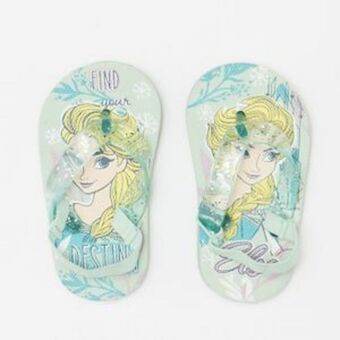 Zando Character group girls frozen flip flops green offer
