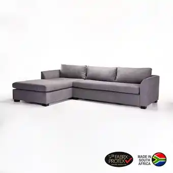 Decofurn Ceto fabric corner chaise with fabrx protex offer