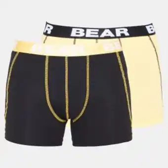 Bear 2pk plain with coverseam bodyshorts light yellow / black yellow