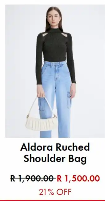 Charles & Keith Aldora ruched shoulder bag offer