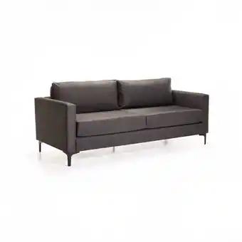 Nino fabric 3 seater - dark grey/black leg