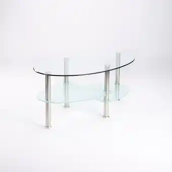 Decofurn Libi 90x50cm oval glass coffee table offer
