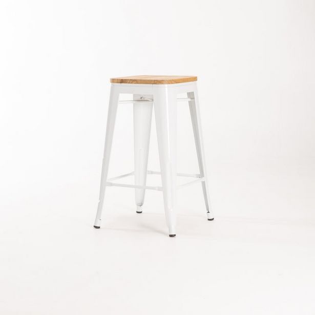 Bronx kitchen stool with wood offer at Decofurn