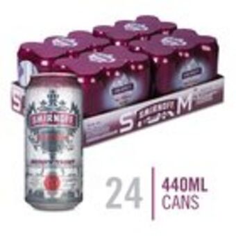 Pick n Pay Liquor Smirnoff storm berry twist can 440ml x 24 offer