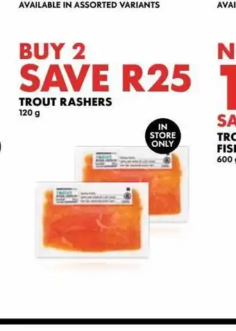 Woolworths Trout rashers offer