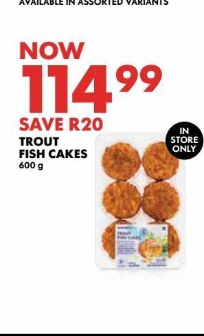 Woolworths Trout fish cakes offer