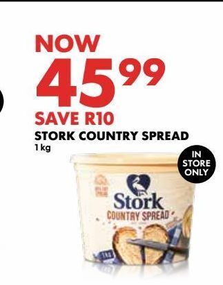 Woolworths Stork country spread 1kg offer