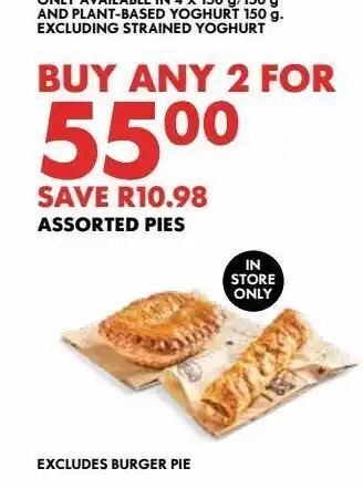 Woolworths Assorted pies offer