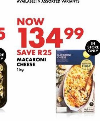 Woolworths Macaroni cheese 1kg offer