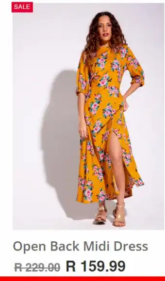 Rage Open back midi dress offer