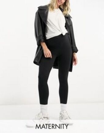Asos Threadbare maternity supersoft leggings in black offer