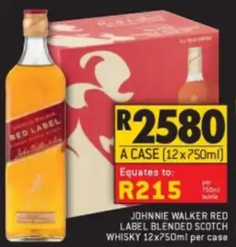 Shoprite Liquor Johnnie Walker Red Label 12x750ml offer