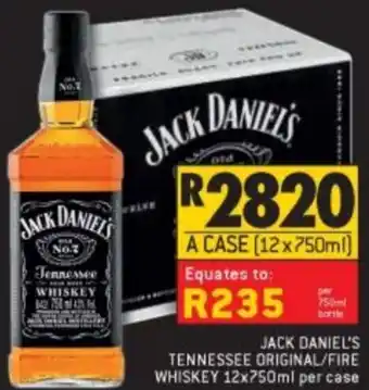 Shoprite Liquor Jack Daniel's Tennessee Original 12x750ml offer