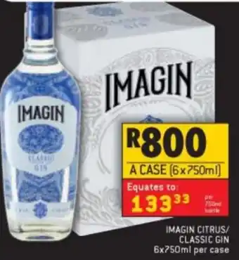 Shoprite Liquor Imagin Citrus/Classic Gin 6x750ml offer