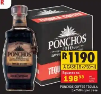 Shoprite Liquor Ponchos Coffee Tequila 6x750ml offer