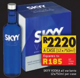 Shoprite Liquor Skyy Vodka All Variants 12x750ml offer