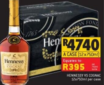 Shoprite Liquor Hennessy Vs Cognac 12x750ml offer