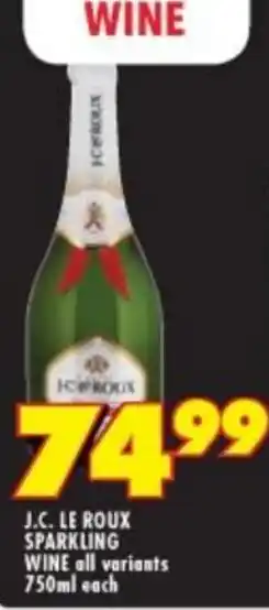 Shoprite Liquor J.C. LE Roux Sparkling Wine 750ml offer
