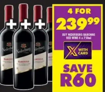 Shoprite Liquor Nederburg Barrone Red wine 750ml offer