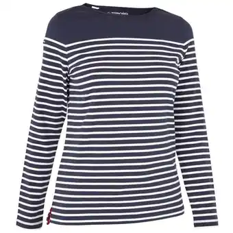 Decathlon Women's long-sleeved traditional sailing t-shirt 100 - blue offer