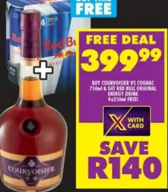 Shoprite Liquor Courvoisier Vs Cognac 750ml,Red Bull Original offer