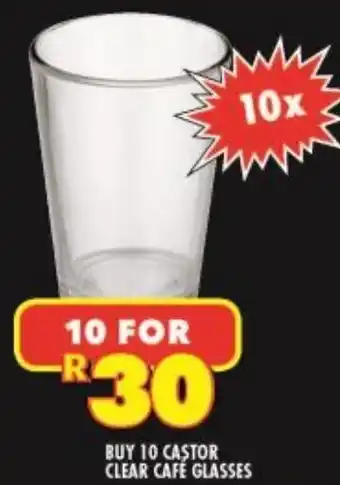 Shoprite Liquor Castor Clear Cafe Glasses offer